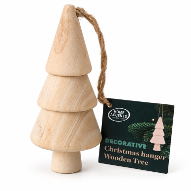 Medinė eglutės dekoracija, 12 cm