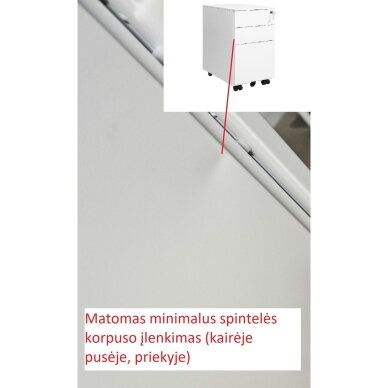 Metalinė biuro spintelė su ratukais, 60 x 30 x 45 cm (Transportavimo defektas) 7 Metalinė biuro spintelė su ratukais, 60 x 30 x 45 cm (Transportavimo defektas) 7