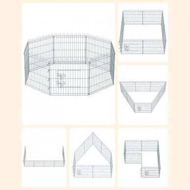 Metalinis aptvaras gyvūnams, 61 x 159 x 159 cm 2 Metalinis aptvaras gyvūnams, 61 x 159 x 159 cm 2