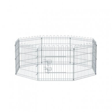 Metalinis aptvaras gyvūnams, 61 x 159 x 159 cm
