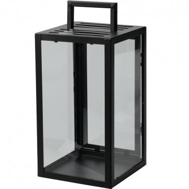 Metalinis juodas žibintas, 32 cm Metalinis juodas žibintas, 32 cm