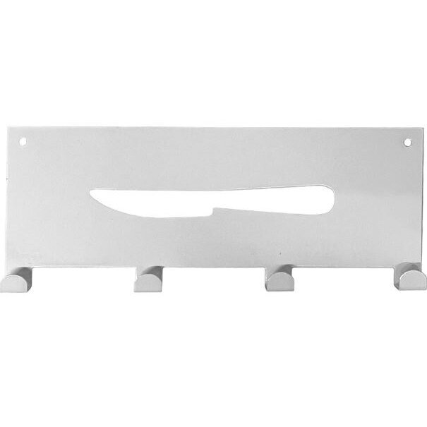 Metalinė kabykla su 4 kabliukais - baltas peilis Metalinė kabykla su 4 kabliukais - baltas peilis