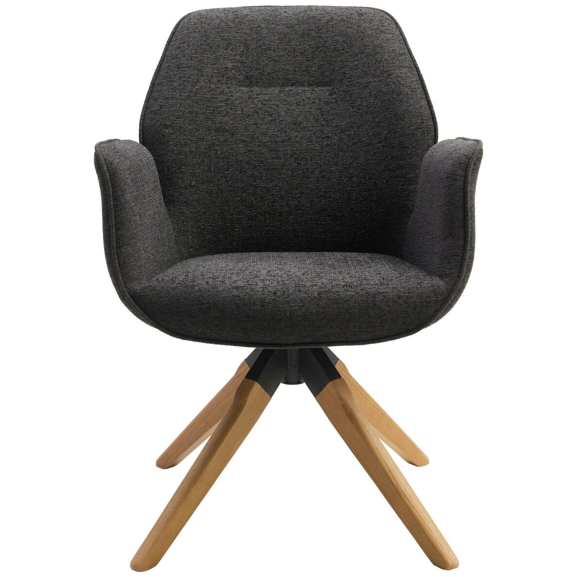 MID.YOU modernios tekstilinės valgomojo kėdės, besisukančios 360°, 2 vnt 2