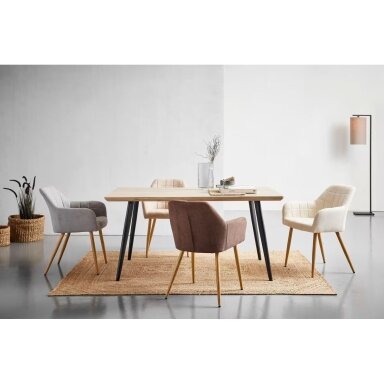 MID.YOU modernios tekstilinės valgomojo kėdės, 2 vnt
