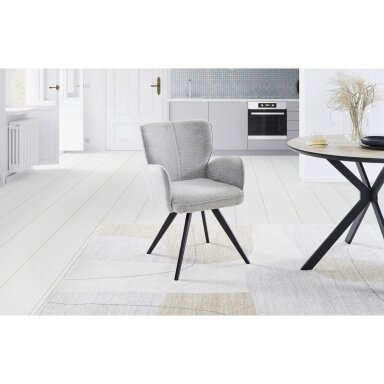 MID.YOU modernios tekstilinės valgomojo kėdės, 2 vnt