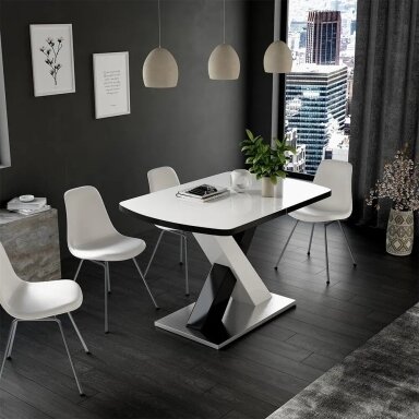 Valgomojo stalas CHINTO, 76 x 120/160 x 80 cm