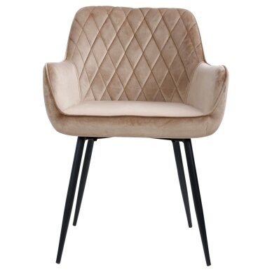 CARRYHOME modernios aksominės valgomojo kėdės, 2 vnt 1 CARRYHOME modernios aksominės valgomojo kėdės, 2 vnt 1