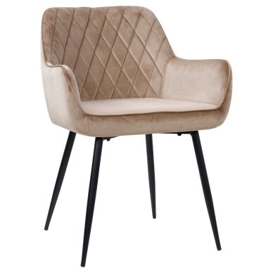 CARRYHOME modernios aksominės valgomojo kėdės, 2 vnt CARRYHOME modernios aksominės valgomojo kėdės, 2 vnt