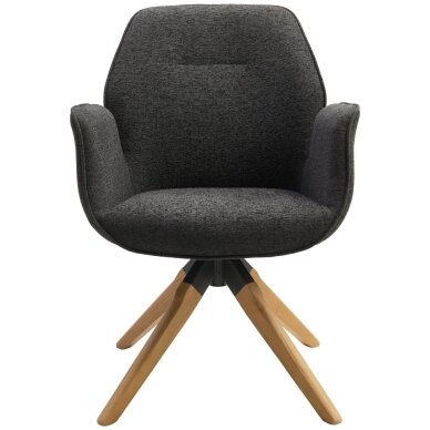 MID.YOU modernios tekstilinės valgomojo kėdės, besisukančios 360°, 2 vnt 2