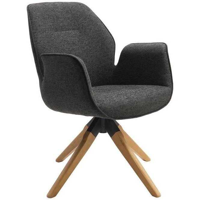 MID.YOU modernios tekstilinės valgomojo kėdės, besisukančios 360°, 2 vnt MID.YOU modernios tekstilinės valgomojo kėdės, besisukančios 360°, 2 vnt