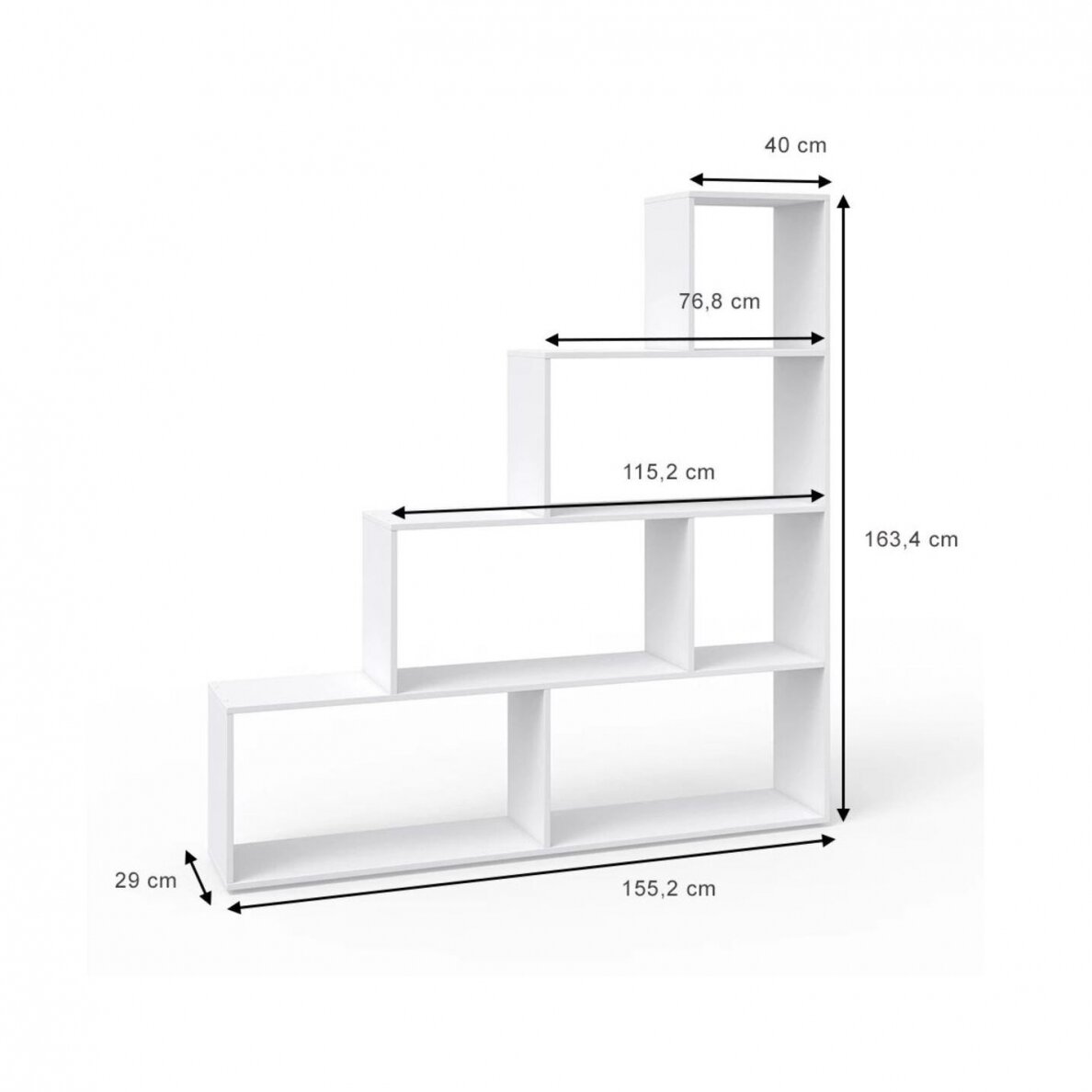 Moderni pastatoma lentyna TREPPENREGAL 4
