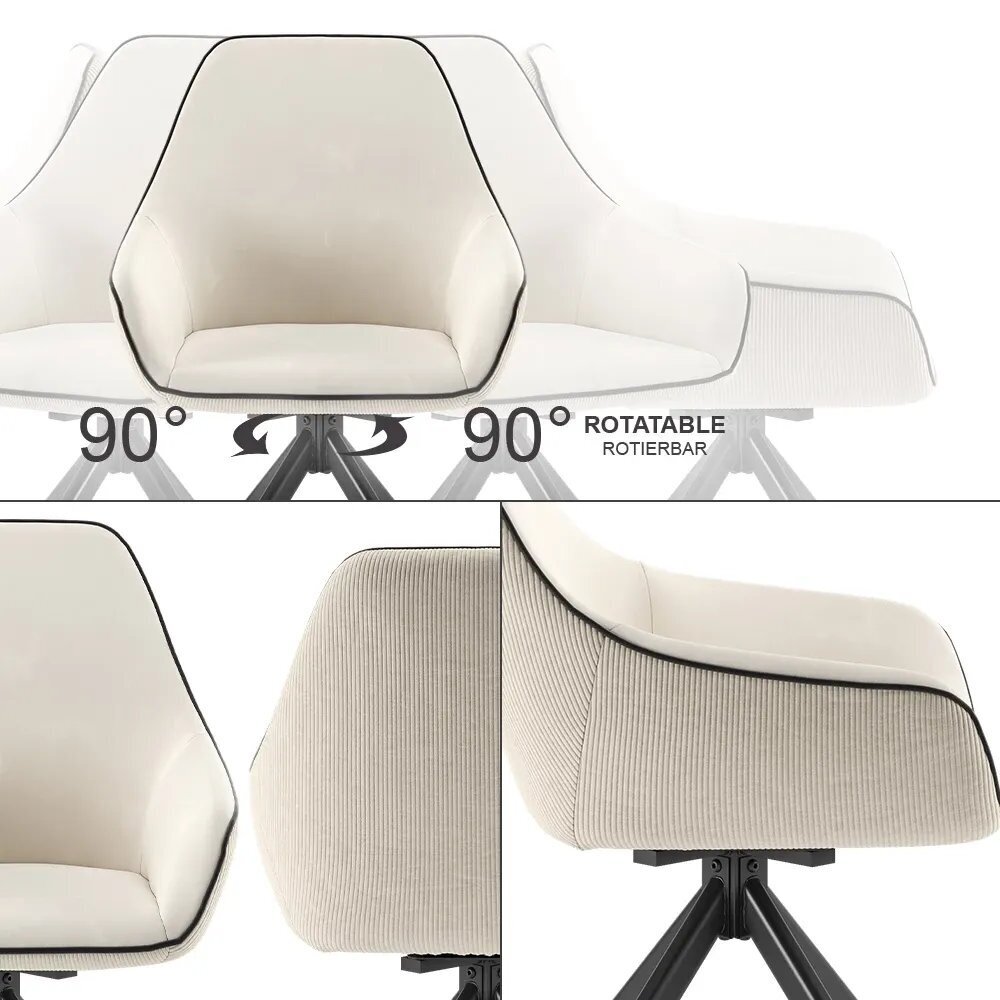 Aksominė valgomojo kėdė ELEGANZA, besisukanti 180° 4 Aksominė valgomojo kėdė ELEGANZA, besisukanti 180° 4