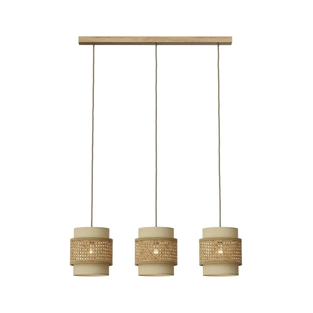 Pakabinamas Boho stiliaus šviestuvas MORTEN, 3 x Ø 20 cm, 60 W