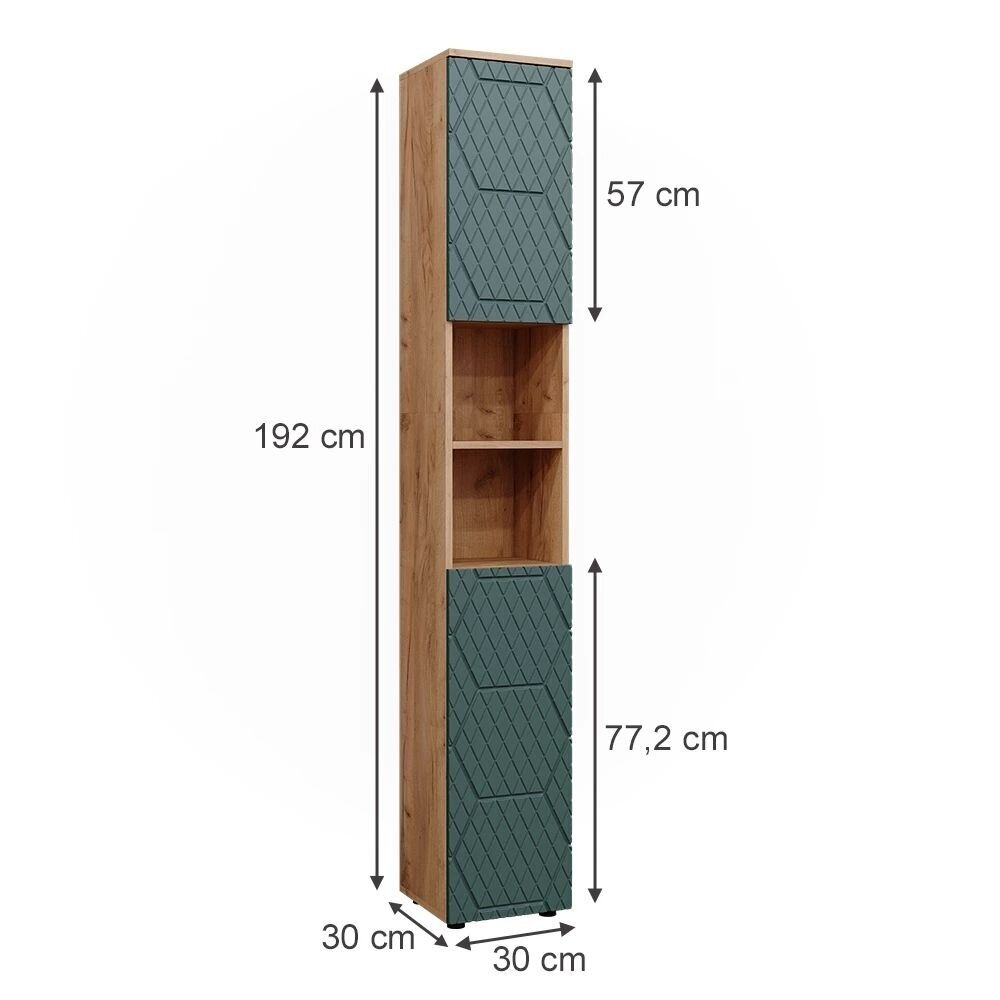 Pastatoma aukšta dvidurė spintelė IRMA 3D 6