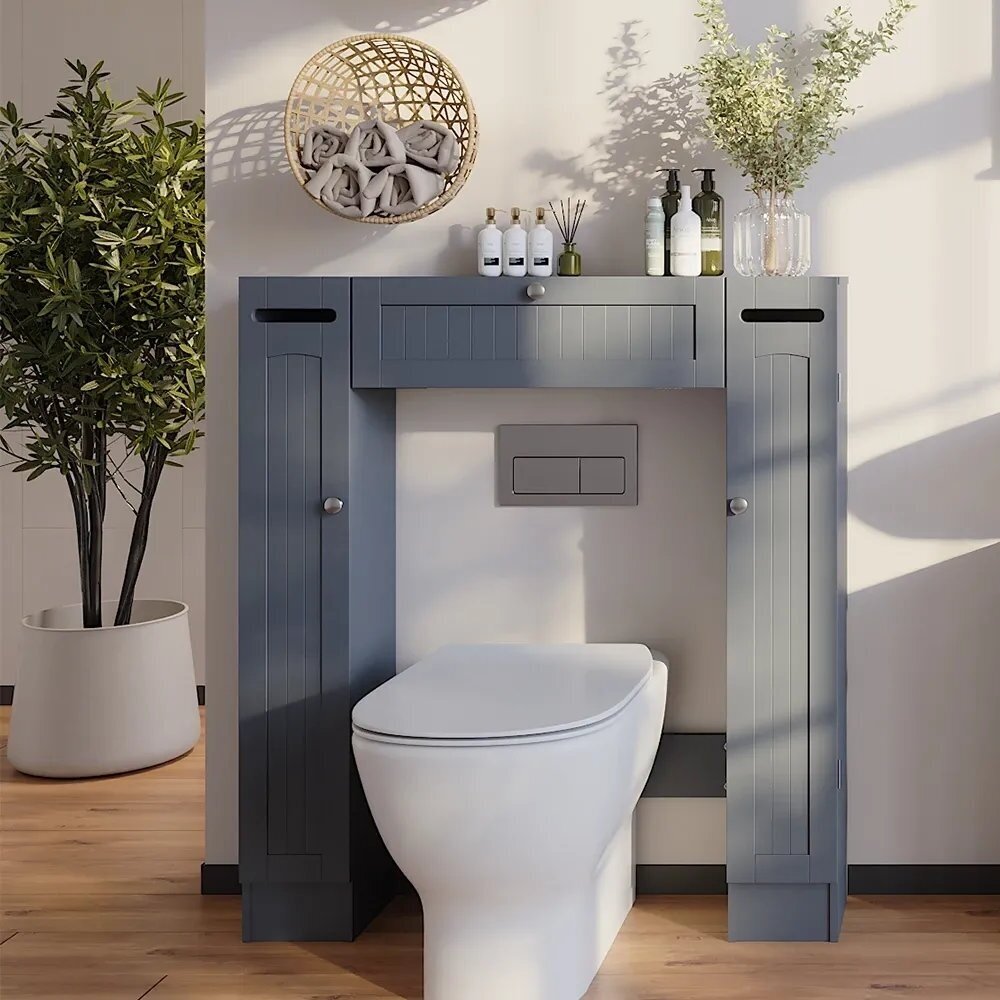 Pastatoma tradicinio stiliaus spintelė virš klozeto BIANCO 1