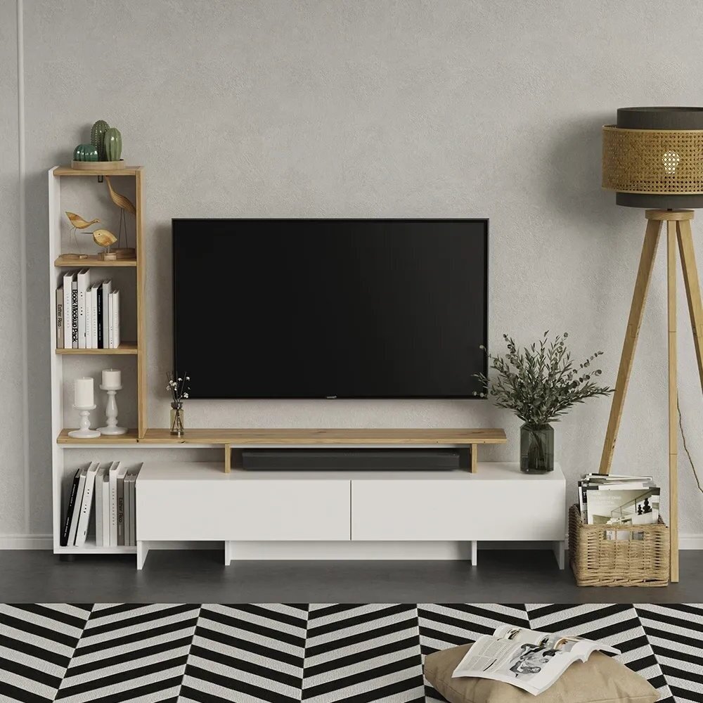 Pastatoma TV spintelė su lentynomis TAVORA 1