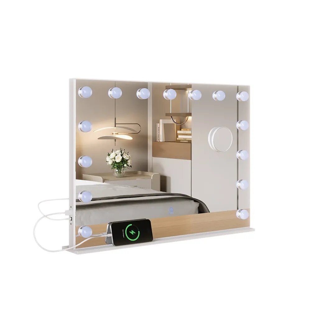 Pastatomas - pakabinamas kosmetinis veidrodis su LED apšvietimu GRETA, 47 x 58 cm
