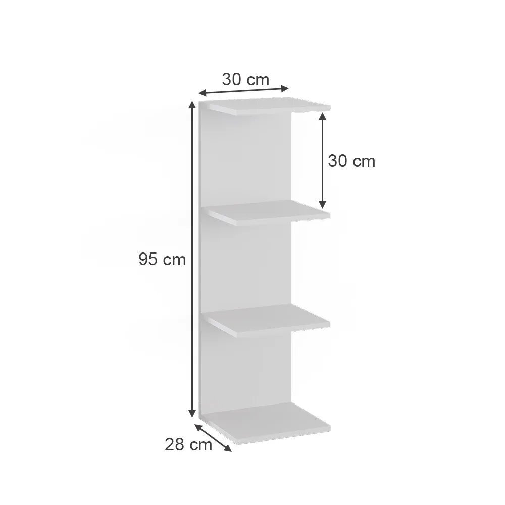 Pastatomų 4 pakopų lentynų rinkinys PAOLO, 2 vnt 7 Pastatomų 4 pakopų lentynų rinkinys PAOLO, 2 vnt 7