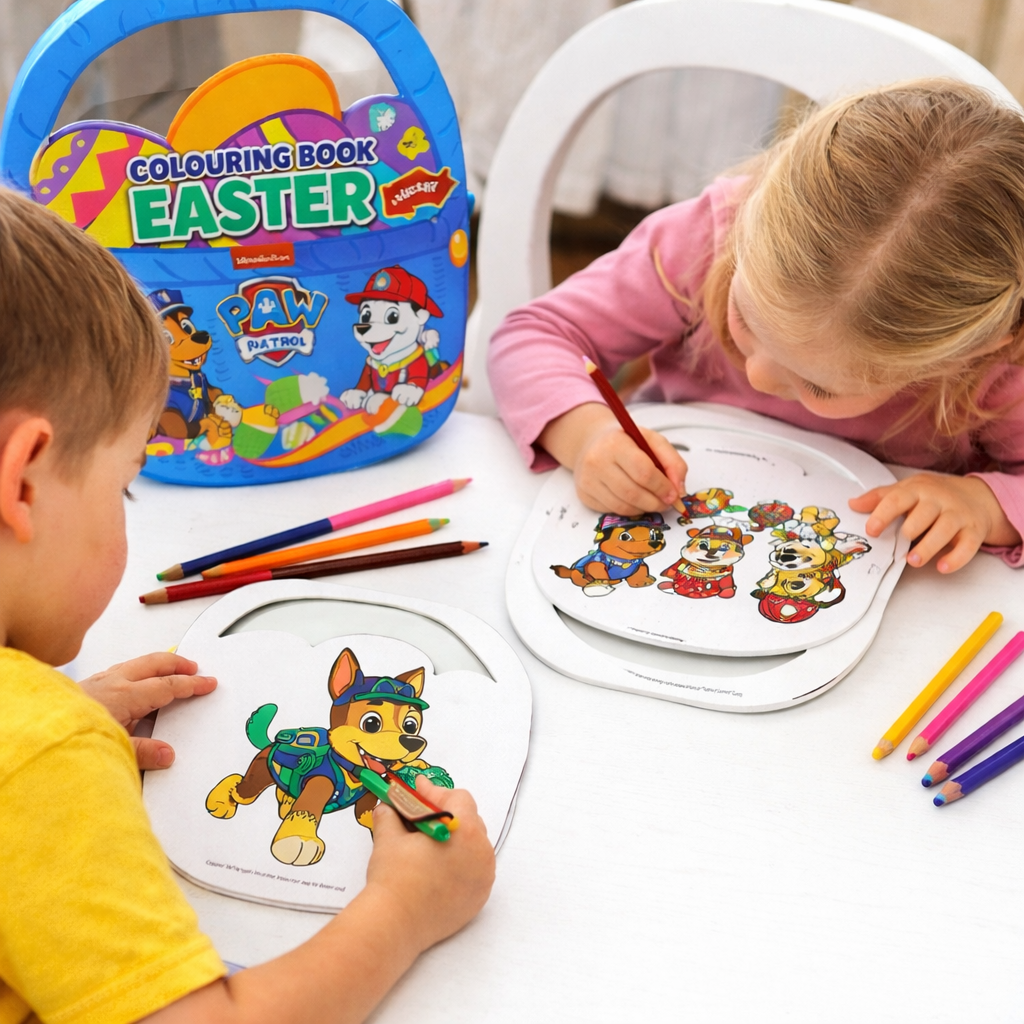 PAW PATROL spalvinimo knygelė su lipdukais PAW PATROL spalvinimo knygelė su lipdukais