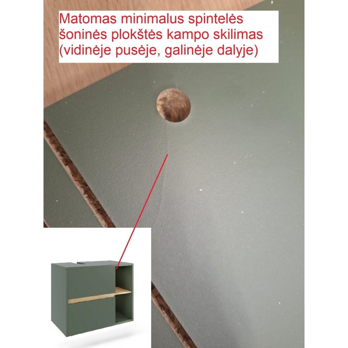 Pakabinama praustuvo spintelė VIOLA (Transportavimo defektas) 9