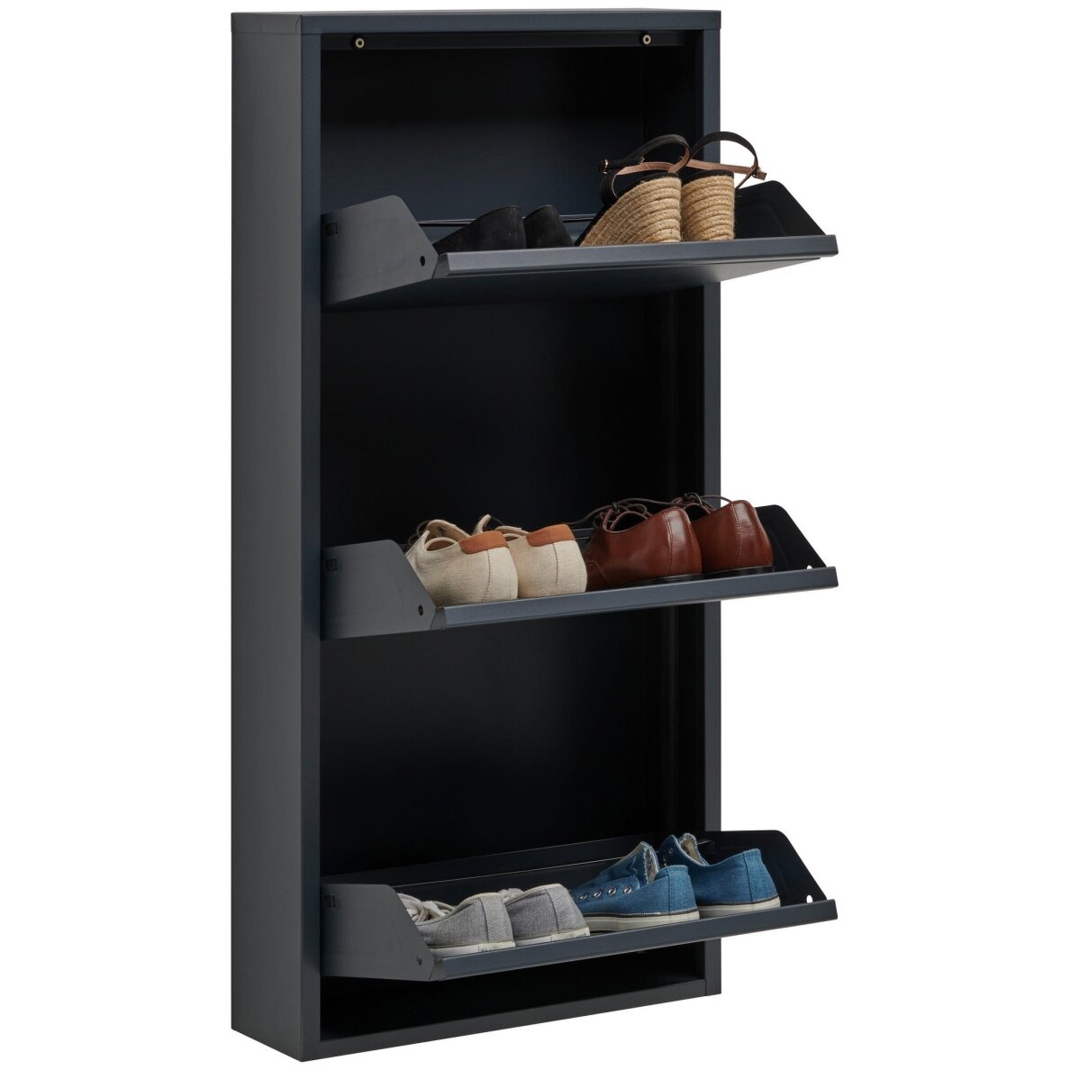 CARRYHOME pastatoma metalinė batų lentyna su stalčiais 3