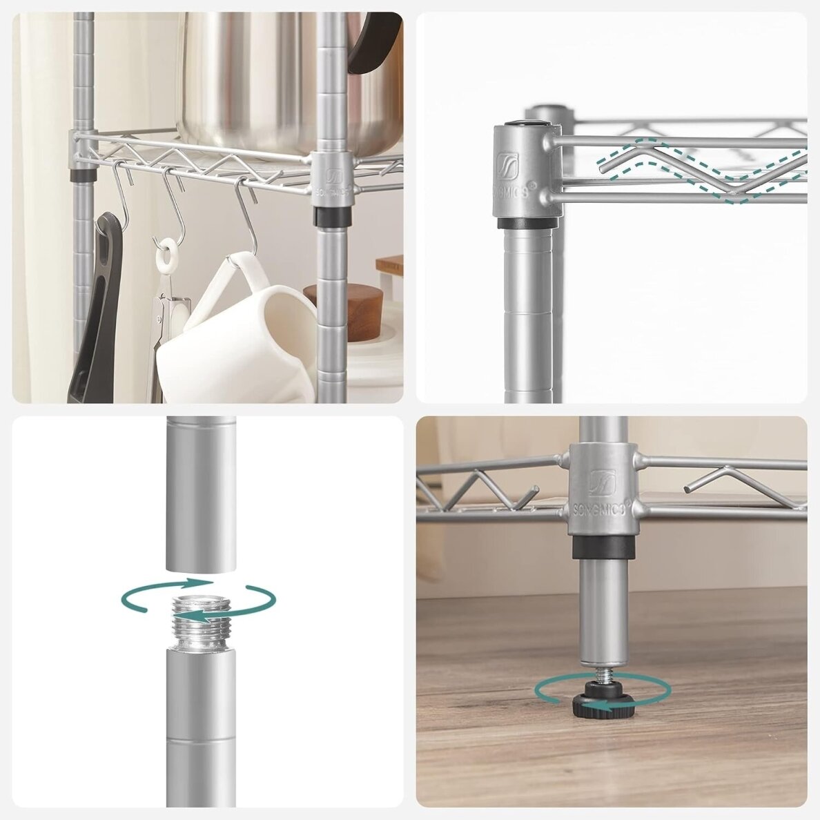 Pastatoma metalinė 6 pakopų lentyna 3