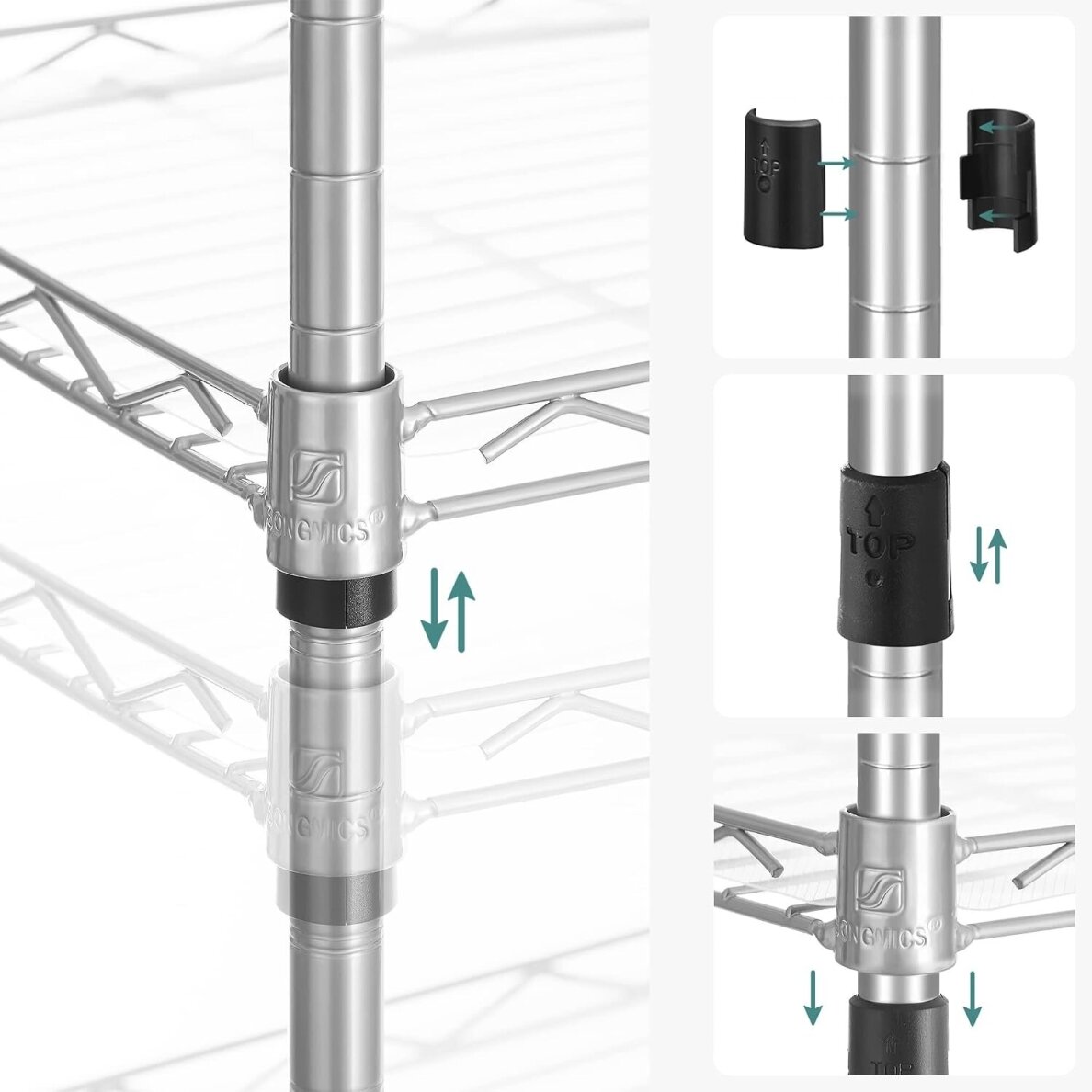 Pastatoma metalinė 6 pakopų lentyna 5