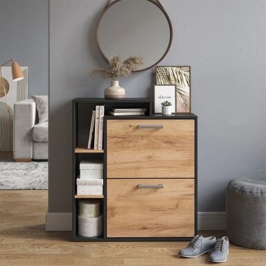 Pastatoma batų spintelė su šonine lentyna ORLANDO Pastatoma batų spintelė su šonine lentyna ORLANDO