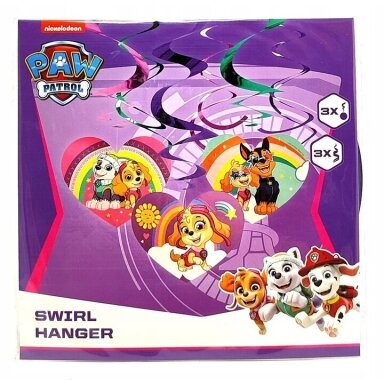 "Paw Patrol" kabančios dekoracijos, 6 vnt