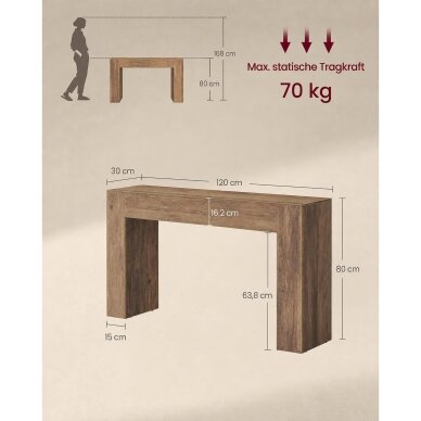 Minimalistinio stiliaus konsolė, 80 x 120 x 30 cm 6