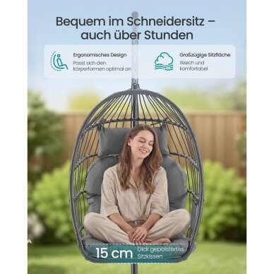 Pakabinamas supamas poilsio krėslas  2