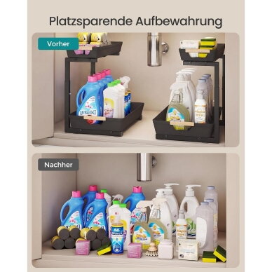 Ištraukiami spintelės organizatoriai, 2 vnt 4 Ištraukiami spintelės organizatoriai, 2 vnt 4