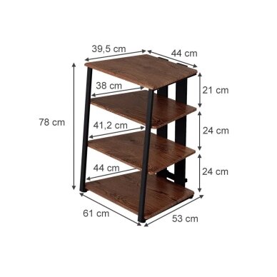 Pastatoma 4 pakopų lentyna TONAR 5