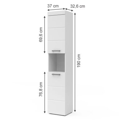 Pastatoma aukšta dvidurė spintelė LUNA 6 Pastatoma aukšta dvidurė spintelė LUNA 6