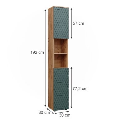 Pastatoma aukšta dvidurė spintelė IRMA 3D 6 Pastatoma aukšta dvidurė spintelė IRMA 3D 6