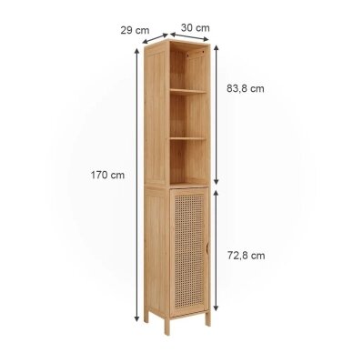 Pastatoma aukšta Boho stiliaus spintelė LIORA 6 Pastatoma aukšta Boho stiliaus spintelė LIORA 6