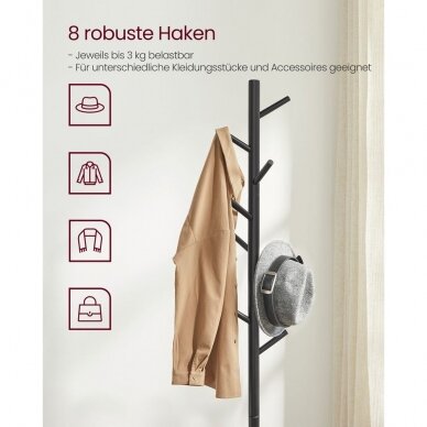 Pastatoma medinė drabužių kabykla 4