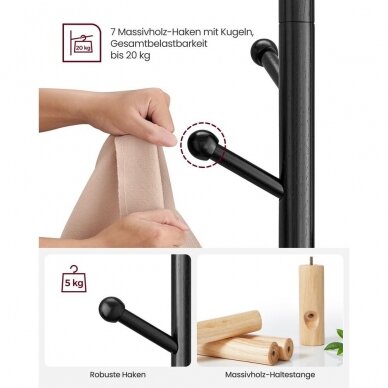 Pastatoma medinė drabužių kabykla 3