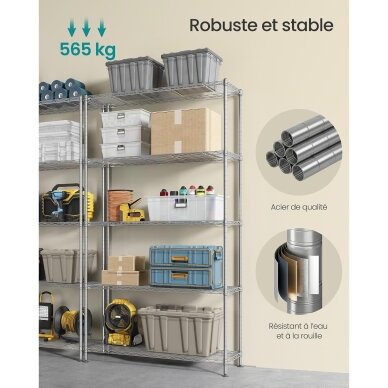 Pastatoma metalinė 5 pakopų lentyna 4 Pastatoma metalinė 5 pakopų lentyna 4