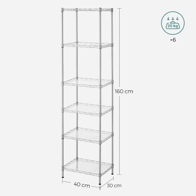 Pastatoma metalinė 6 pakopų lentyna 6 Pastatoma metalinė 6 pakopų lentyna 6