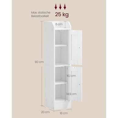 Pastatoma siaura spintelė su durelėmis 5
