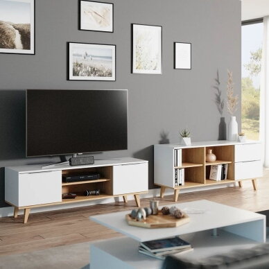 Pastatoma spintelė su stalčiais ir atviromis lentynomis NAUTICA 1