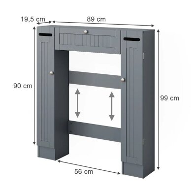 Pastatoma tradicinio stiliaus spintelė virš klozeto BIANCO 6 Pastatoma tradicinio stiliaus spintelė virš klozeto BIANCO 6