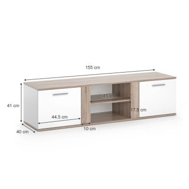 Pastatoma TV spintelė su lentynomis NOVELLI 6 Pastatoma TV spintelė su lentynomis NOVELLI 6