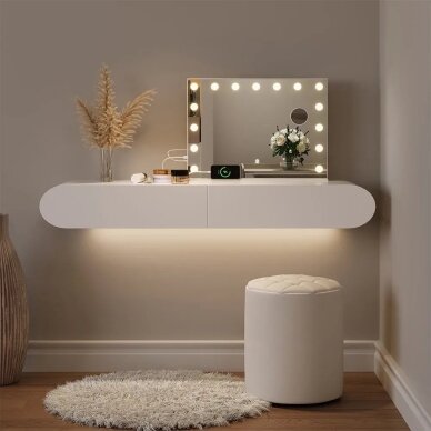 Pastatomas - pakabinamas kosmetinis veidrodis su LED apšvietimu GRETA, 47 x 58 cm 1 Pastatomas - pakabinamas kosmetinis veidrodis su LED apšvietimu GRETA, 47 x 58 cm 1