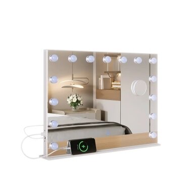 Pastatomas - pakabinamas kosmetinis veidrodis su LED apšvietimu GRETA, 47 x 58 cm