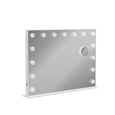 Pastatomas - pakabinamas kosmetinis veidrodis su LED apšvietimu GRETA, 47 x 58 cm 5 Pastatomas - pakabinamas kosmetinis veidrodis su LED apšvietimu GRETA, 47 x 58 cm 5