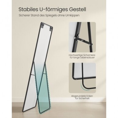 Pastatomas veidrodis, 160 x 50 cm 3 Pastatomas veidrodis, 160 x 50 cm 3