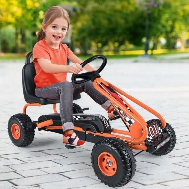 Pedalais minamas kartingas su reguliuojama sėdyne, iki 30 kg