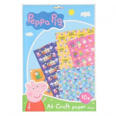 Spalvotas popierius "Peppa Pig", 10 lapų A4